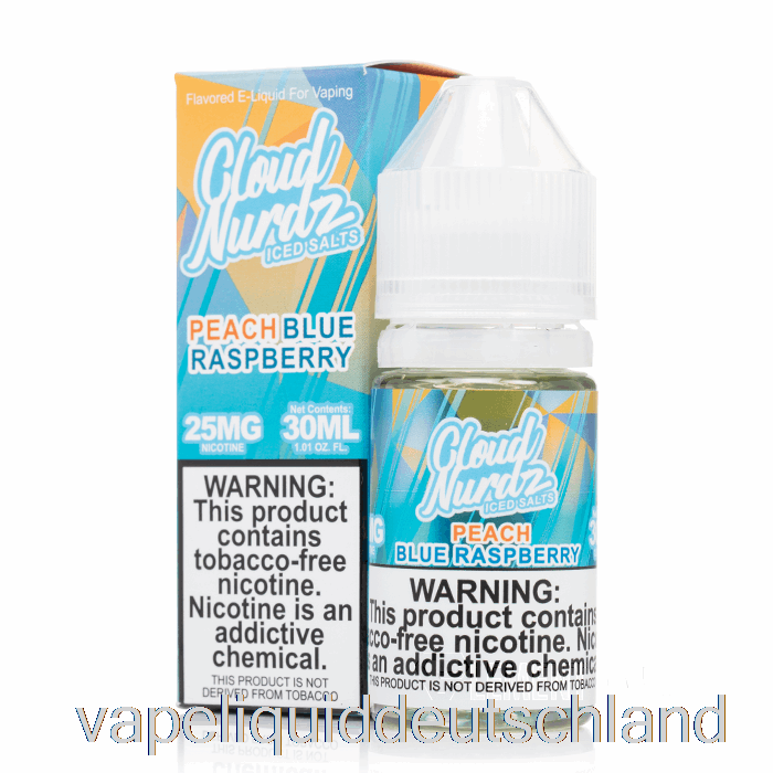 Iced Peach Blue Razz - Cloud Nurdz Salts - 30 Ml 25 Mg Vape Deutschland